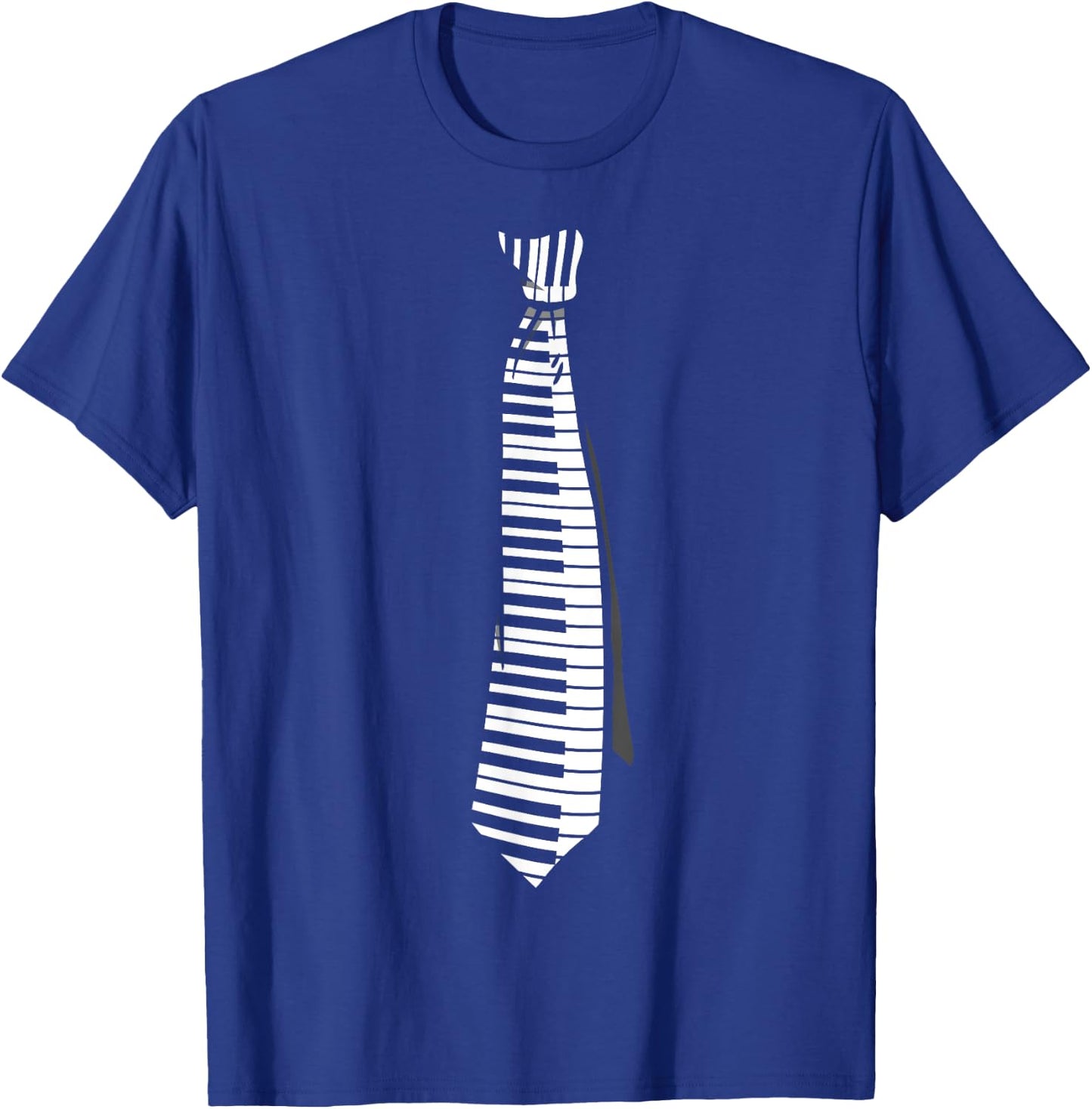 Piano Pianist Funny Keyboard Tie T-Shirt - T-Shirt | Royal