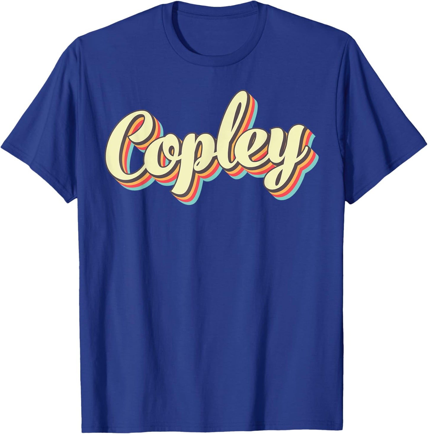 Copley Retro Art Baseball Font Vintage T-Shirt - T-Shirt | Royal