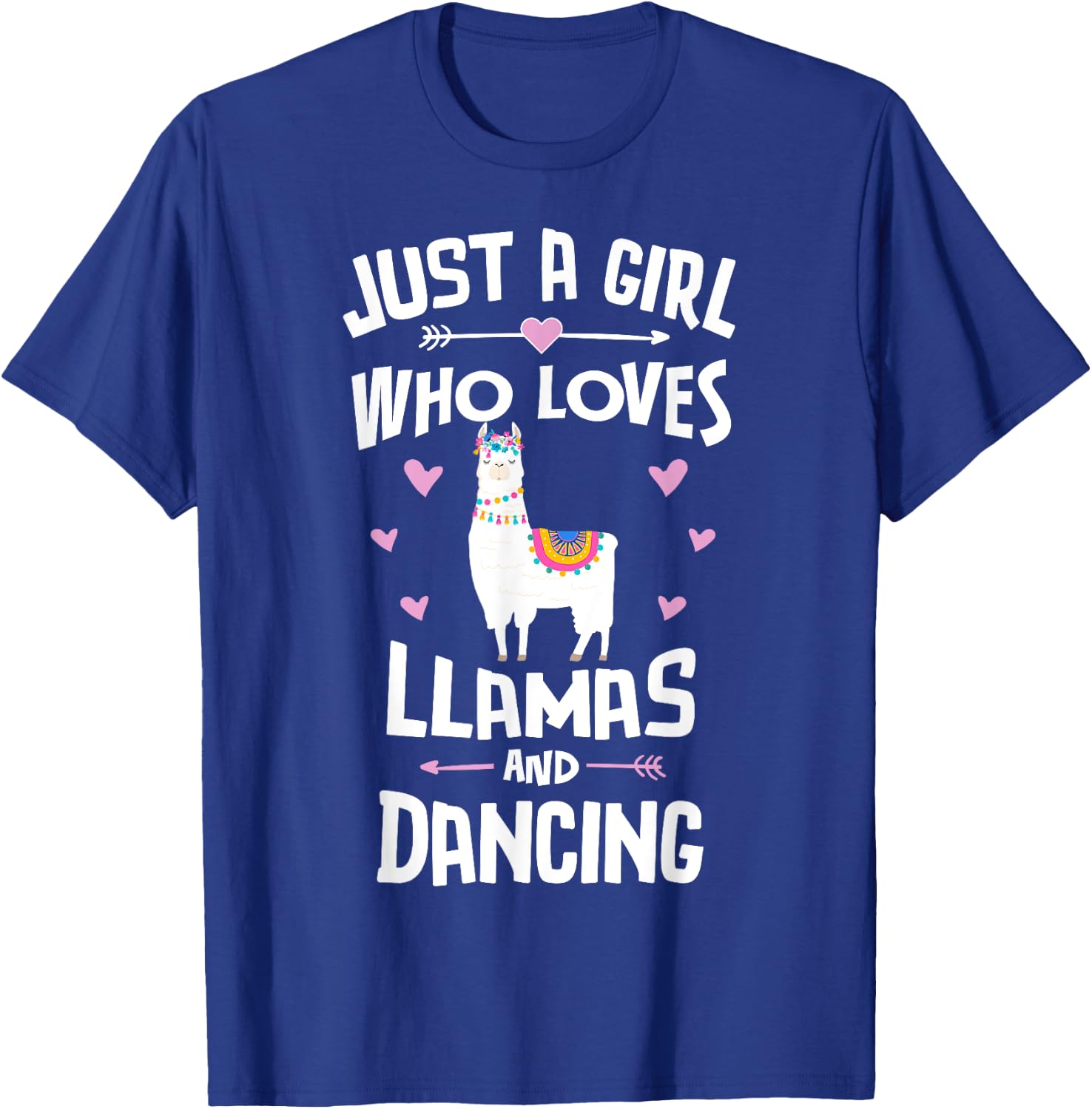 Just A Girl Who Loves Llamas And Dancing Gift Women T-Shirt - T-Shirt | Royal