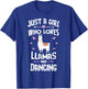 Just A Girl Who Loves Llamas And Dancing Gift Women T-Shirt - T-Shirt | Royal