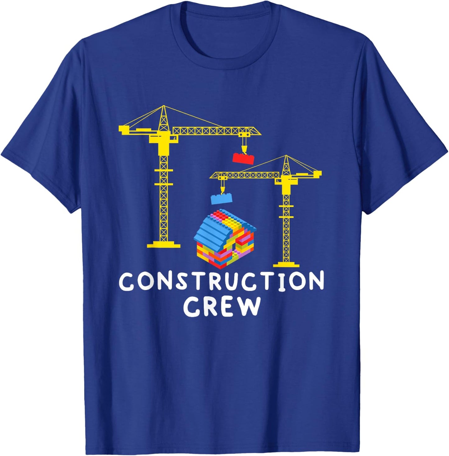 Construction Crew Bricklayer Building Blocks Master Builder T-Shirt - T-Shirt | Royal