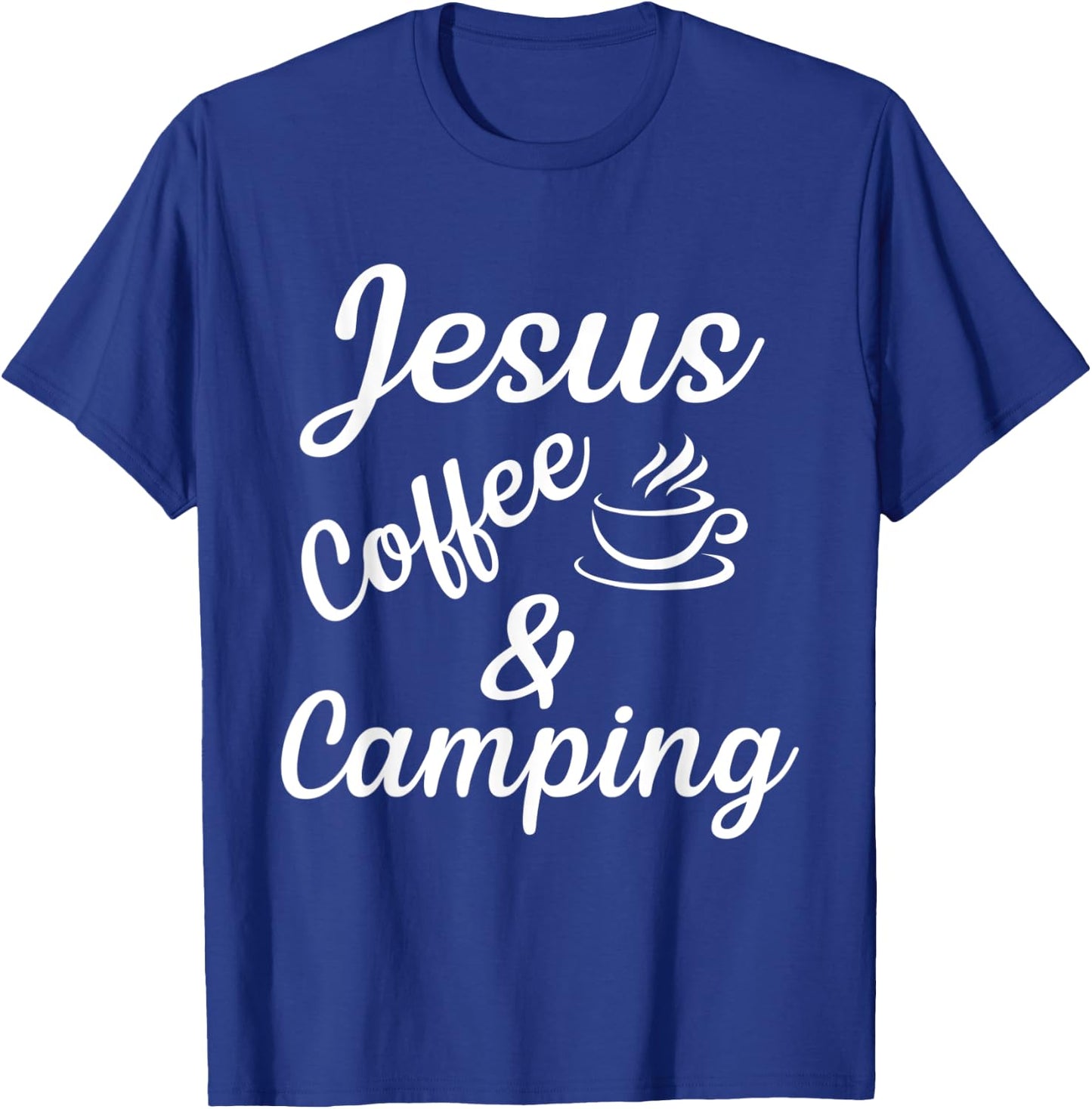 Jesus coffe camping T-Shirt - T-Shirt | Royal