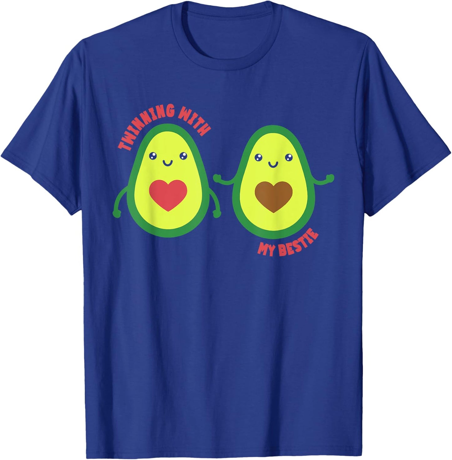 Matching Twin Twinning With My Bestie Avocado T-Shirt - T-Shirt | Royal
