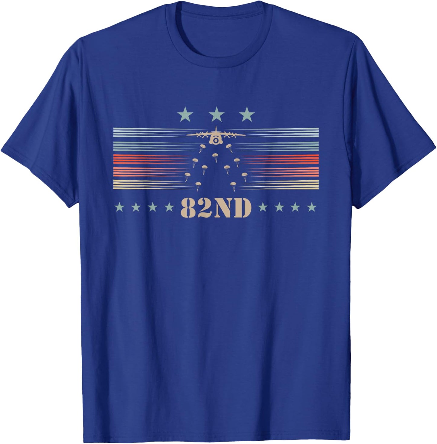 82nd Airborne Paratrooper Vintage T-Shirt - T-Shirt | Royal