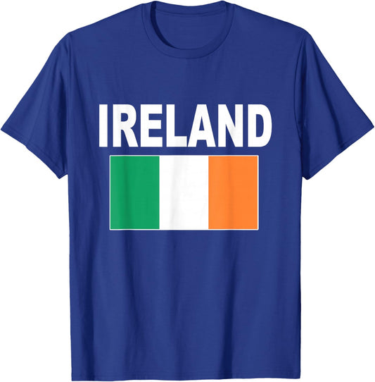 Ireland Flag Cool Men Women Eire Bratach Irish T-Shirt - T-Shirt | Royal