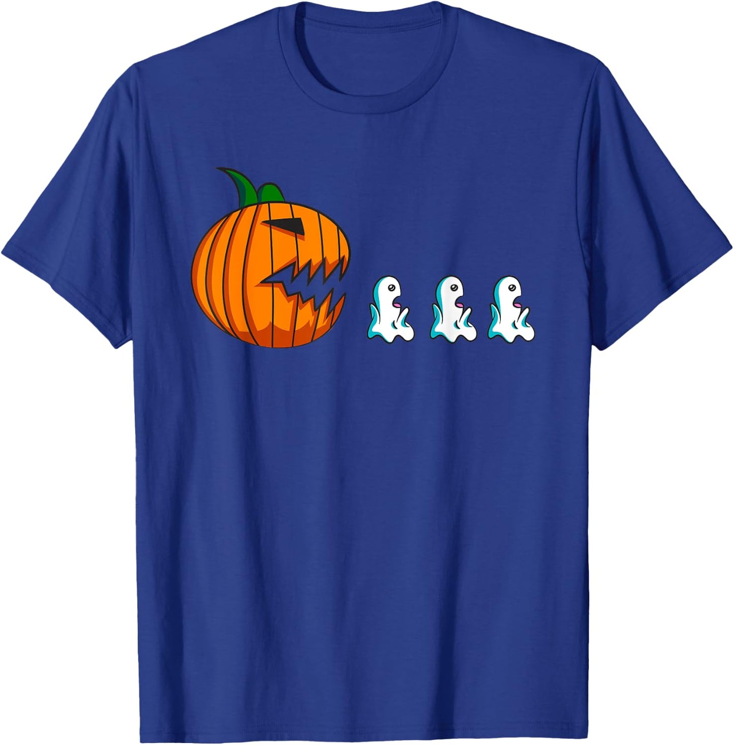 Pumpkin Ghosts Funny Halloween Kids Men T-Shirt - T-Shirt | Royal