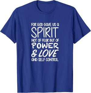 2 Timothy 1:7 - Gift & Men, Christian T-Shirt - T-Shirt | Royal