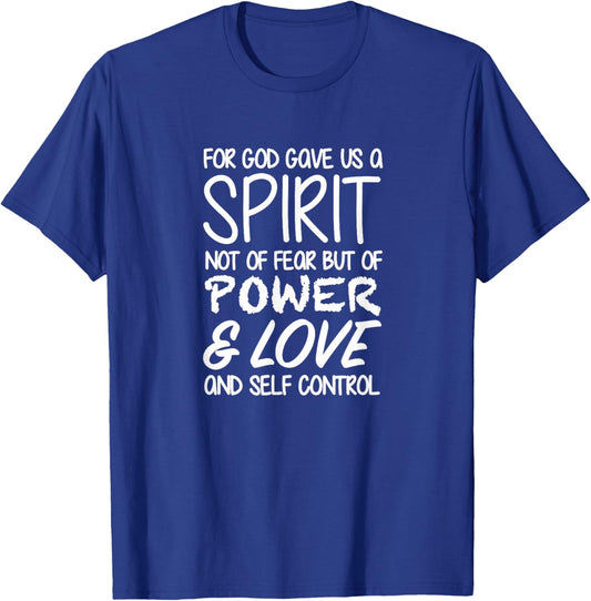 2 Timothy 1:7 - Gift & Men, Christian T-Shirt - T-Shirt | Royal