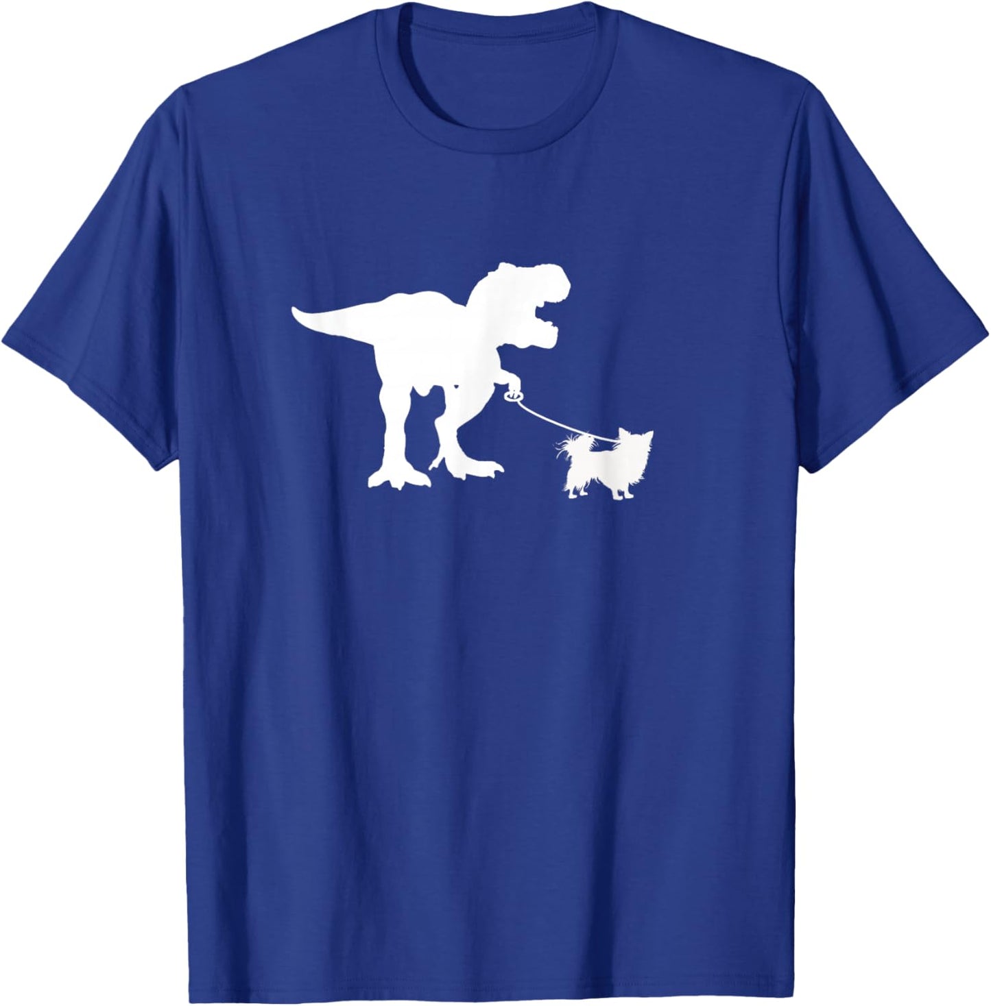 T-Rex Walking Long Haired Chihuahua Tyrannosaurs T Rex T-Shirt - T-Shirt | Royal
