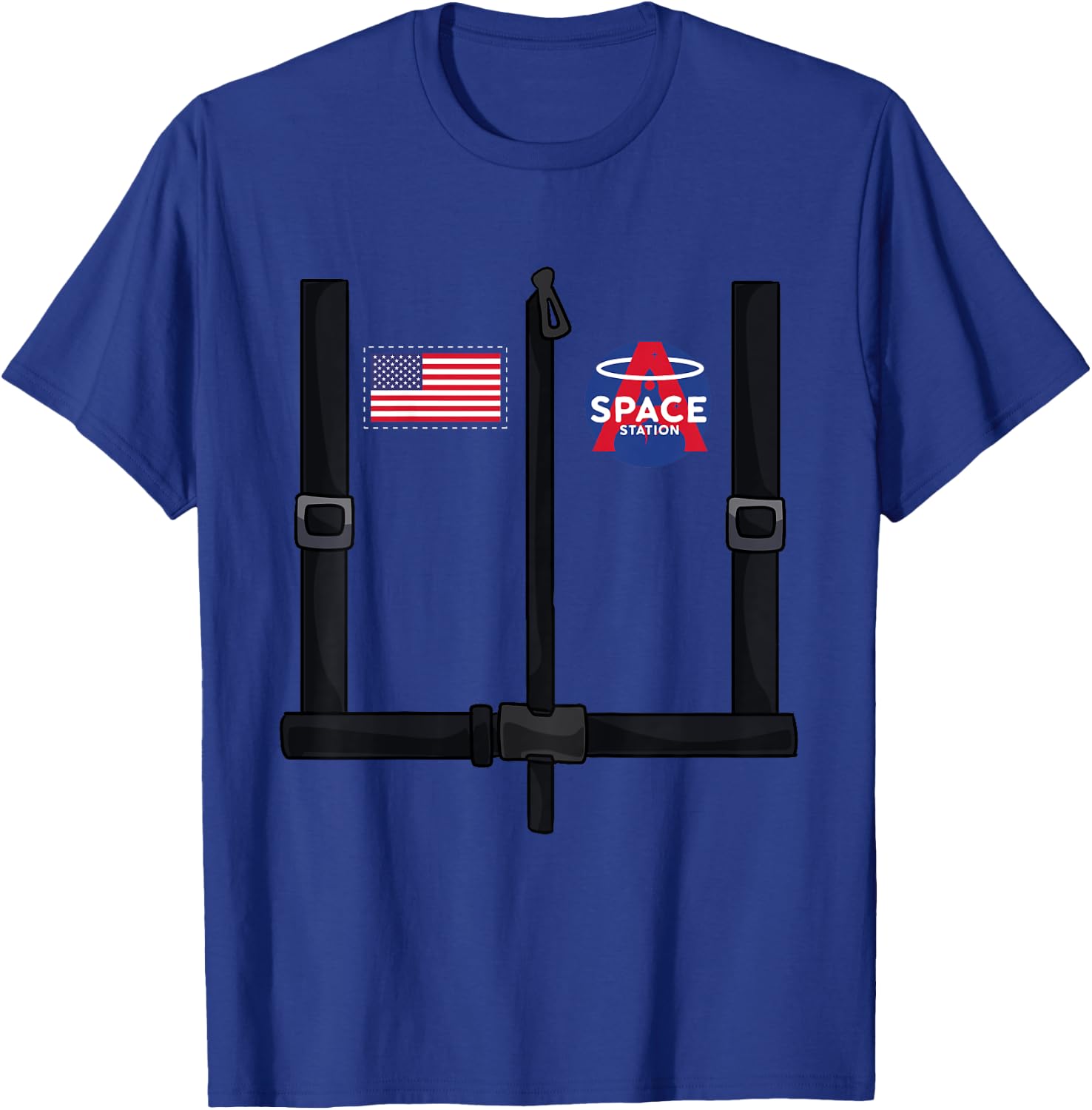 Kids Kids Easy Halloween Costume Idea - Space Astronaut T-Shirt - T-Shirt | Royal