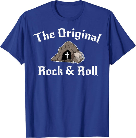 Rock And Roll Funny Easter Tomb Christian Original T-Shirt - T-Shirt | Royal