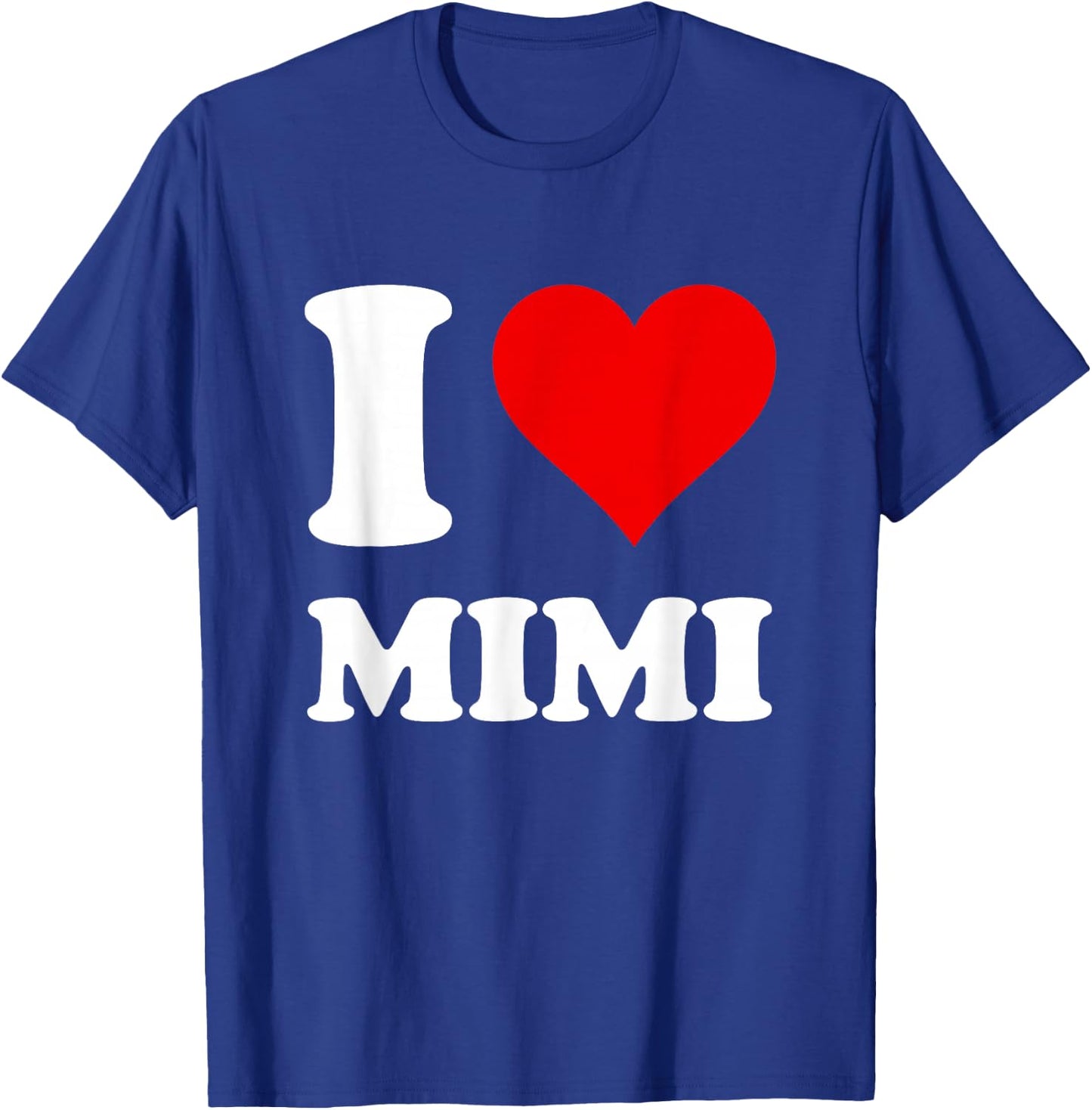 Red Heart I Love Mimi T-Shirt - T-Shirt | Royal