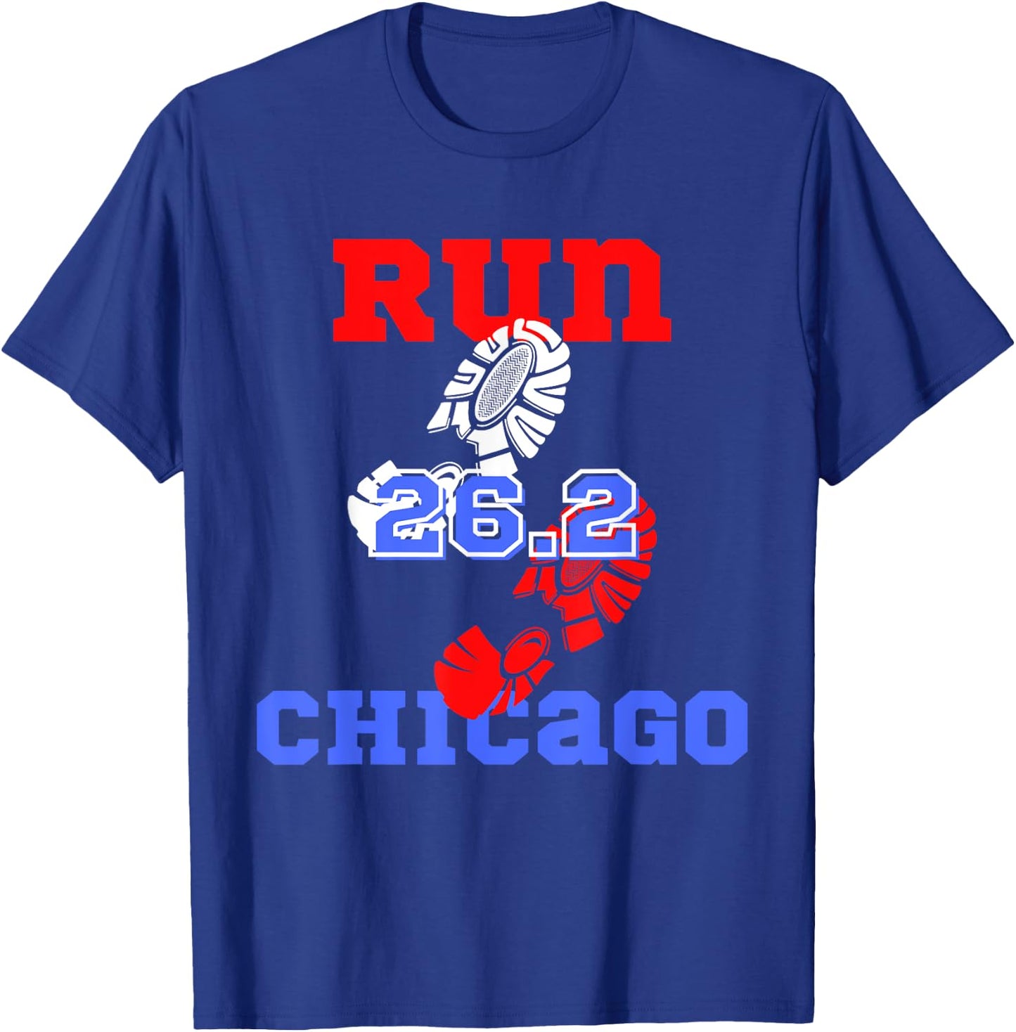 Run the Chicago 26.2 Miles Marathon Runner in Training T-Shirt - T-Shirt | Royal