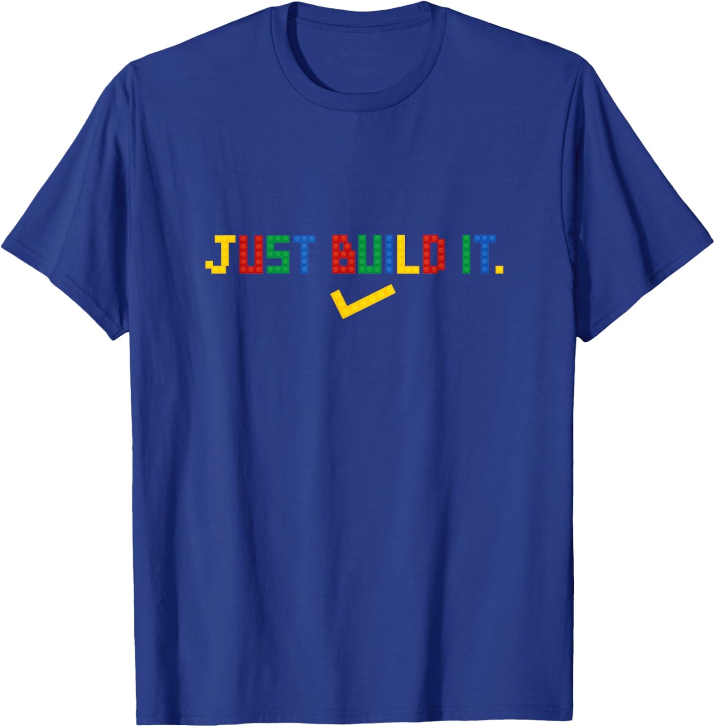 Just Build It Master Builder Building Block Boys Girls Small T-Shirt - T-Shirt | Royal