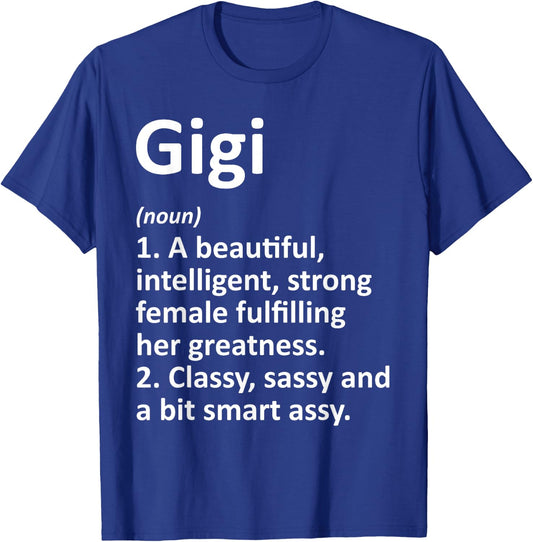 GIGI Definition Personalized Funny Christmas Name Gift T-Shirt - T-Shirt | Royal
