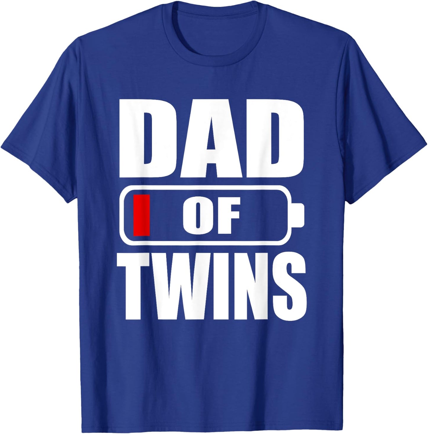 Men Dad Of Twins Daughter Sons Father's Day T-Shirt - T-Shirt | Royal