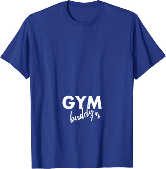 Gym Buddy Funny Pregnancy Workout Gifts For Pregnant Women T-Shirt - T-Shirt | Royal