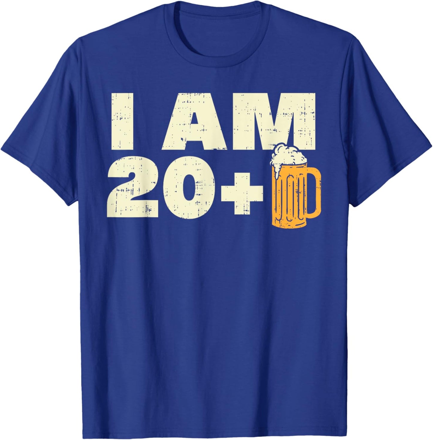 20 Plus Beer Funny 21 Years Old 21st Birthday Gift Him Men T-Shirt - T-Shirt | Royal