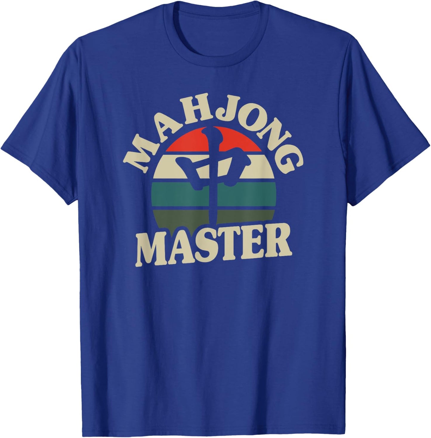 Mahjong Master Dragon Tile Majong Game Player Vintage Sunset T-Shirt - T-Shirt | Royal