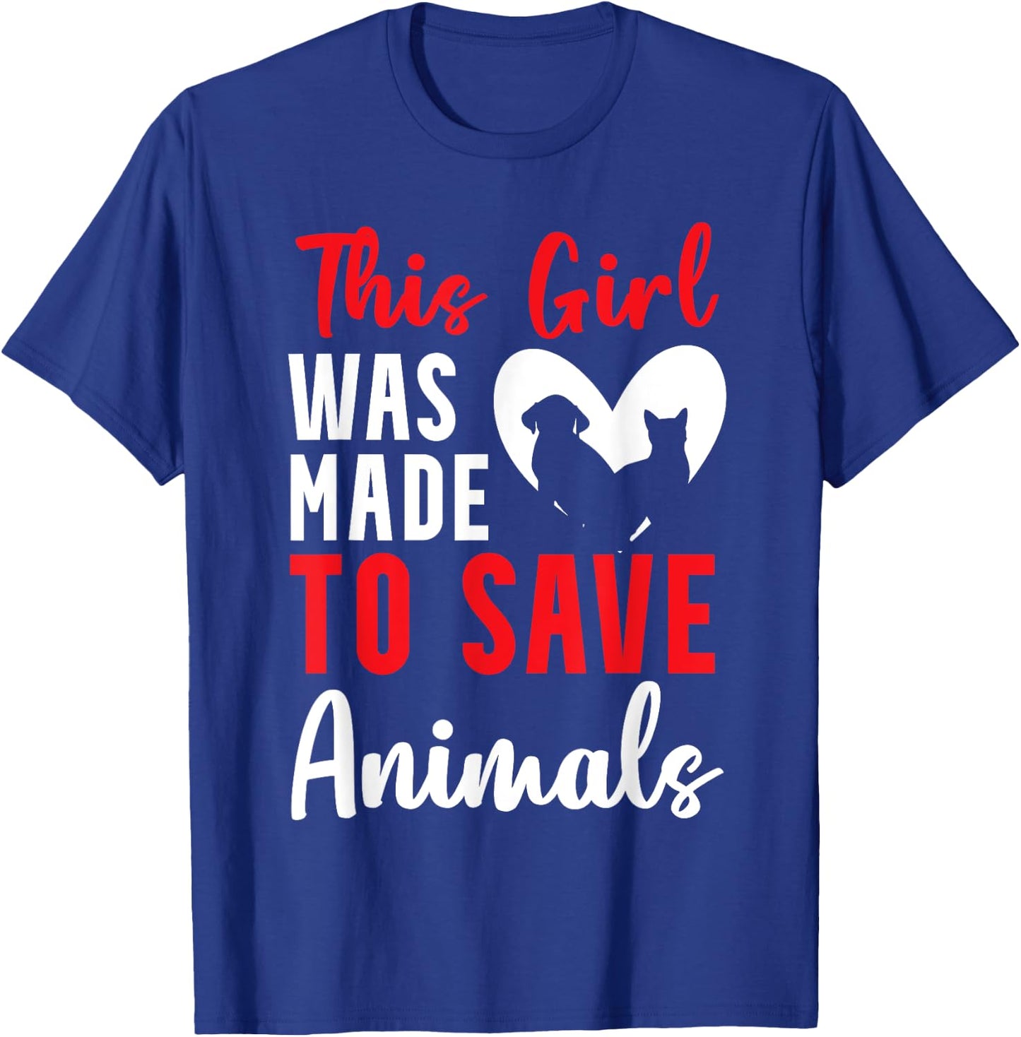 Animal rescuer girl dog rescuer animal rescuer T-Shirt - T-Shirt | Royal