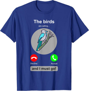 Birding Shirt Funny Bird Watcher Bird Lover Gift T-Shirt - T-Shirt | Royal