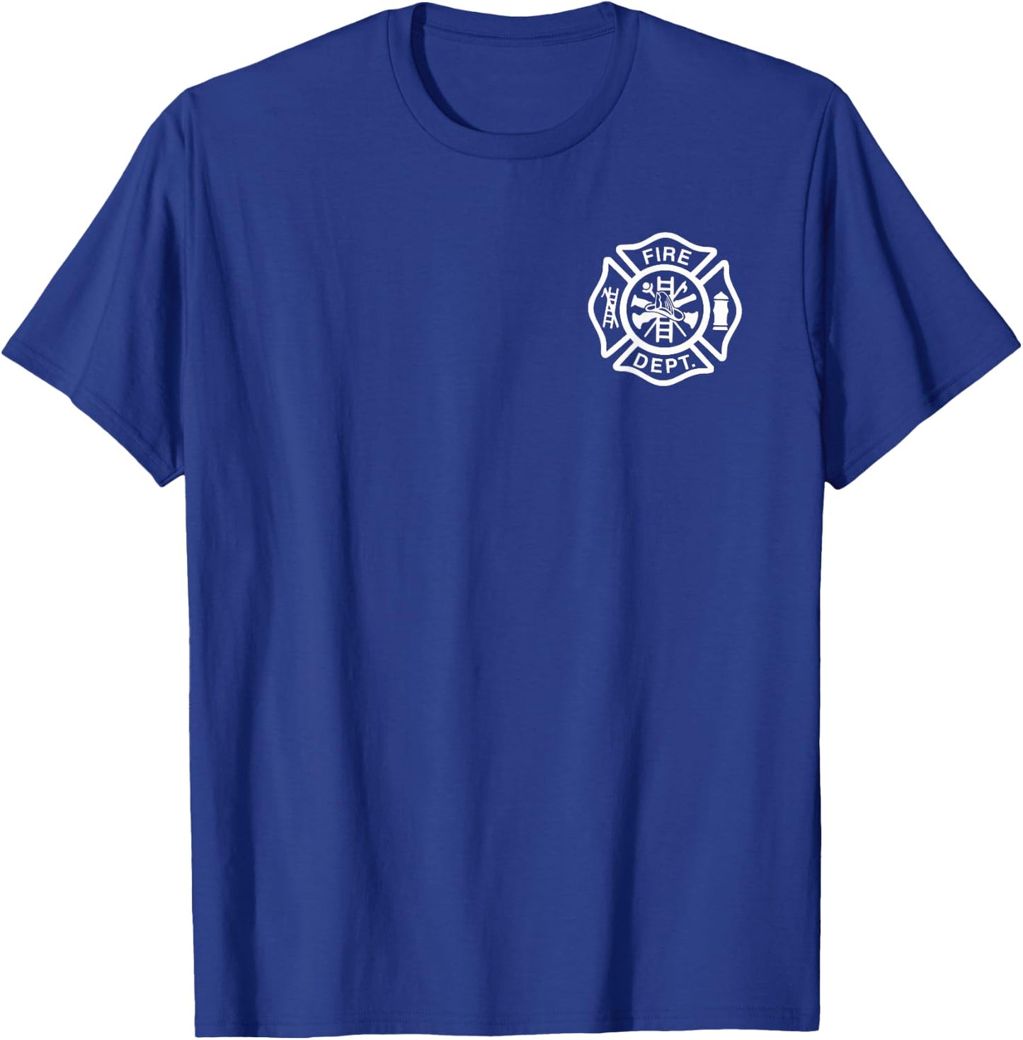 Fire Department Logo Uniform Fireman Symbol Firefighter Gear T-Shirt - T-Shirt | Royal