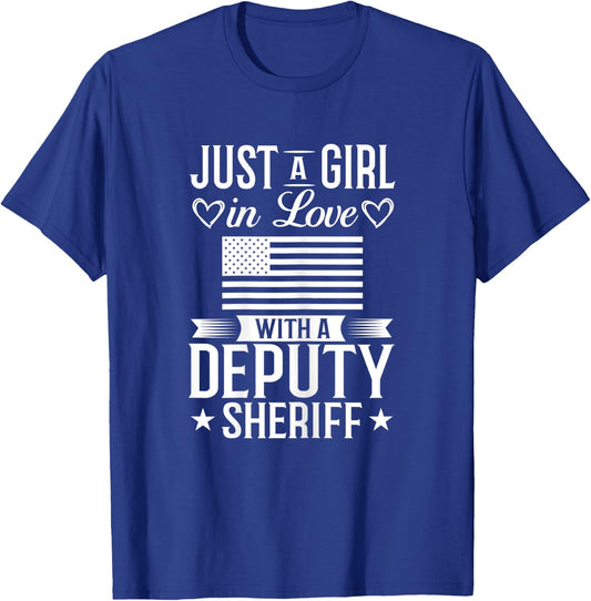 Deputy Sheriff Wife Police Chief Sheriff's Officer T-Shirt - T-Shirt | Royal