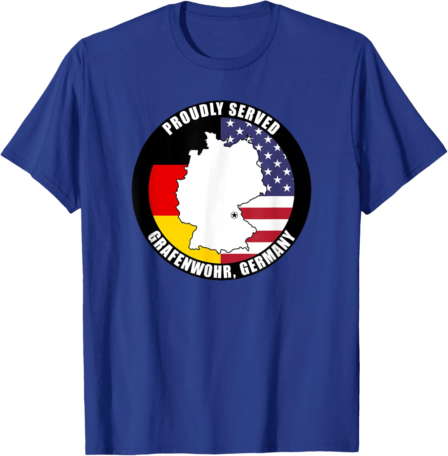 Proudly Served Grafenwohr Germany Military Veteran Army Vet T-Shirt - T-Shirt | Royal
