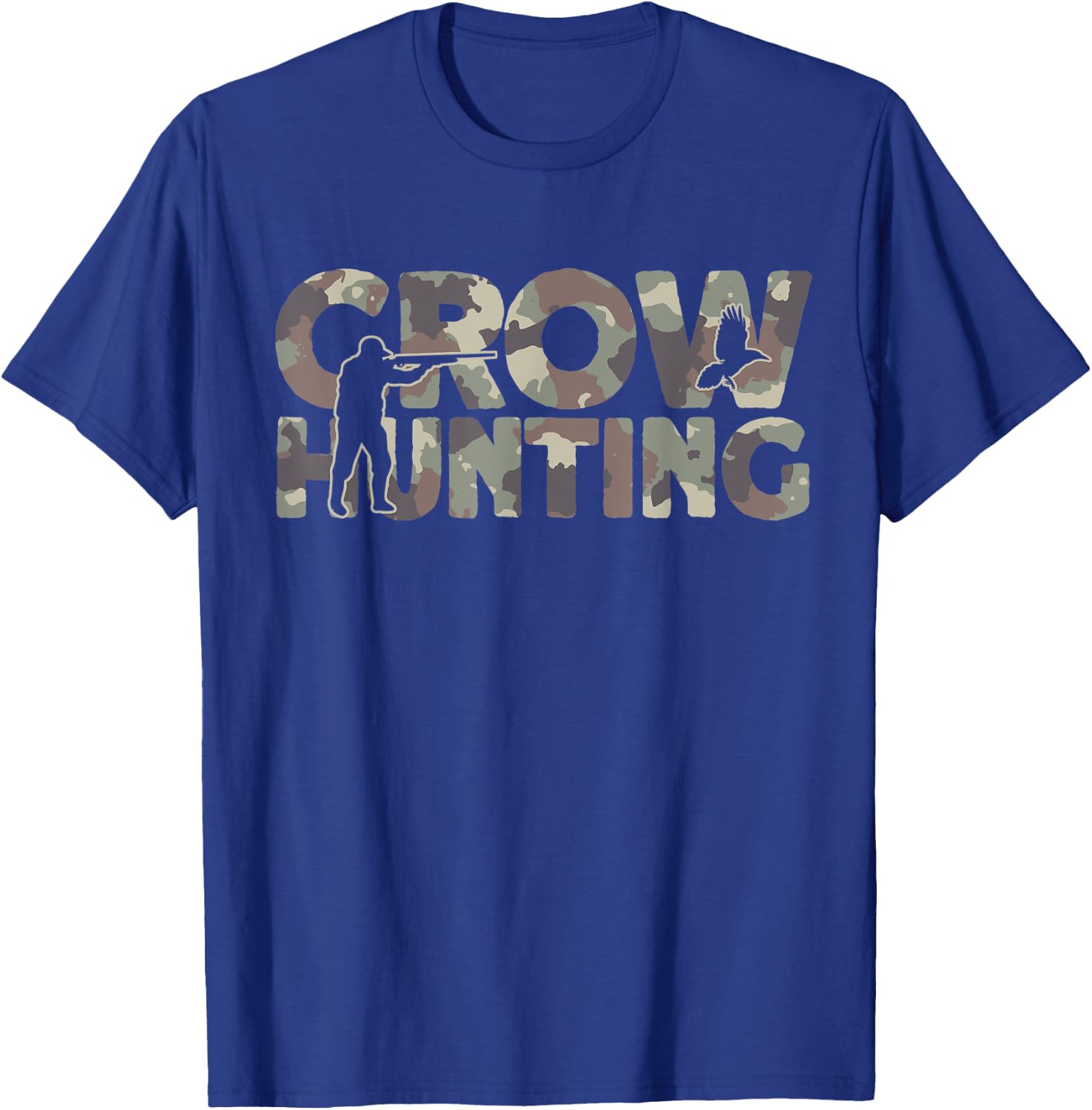 Crow Hunting Camouflage Crow Hunter T-Shirt - T-Shirt | Royal