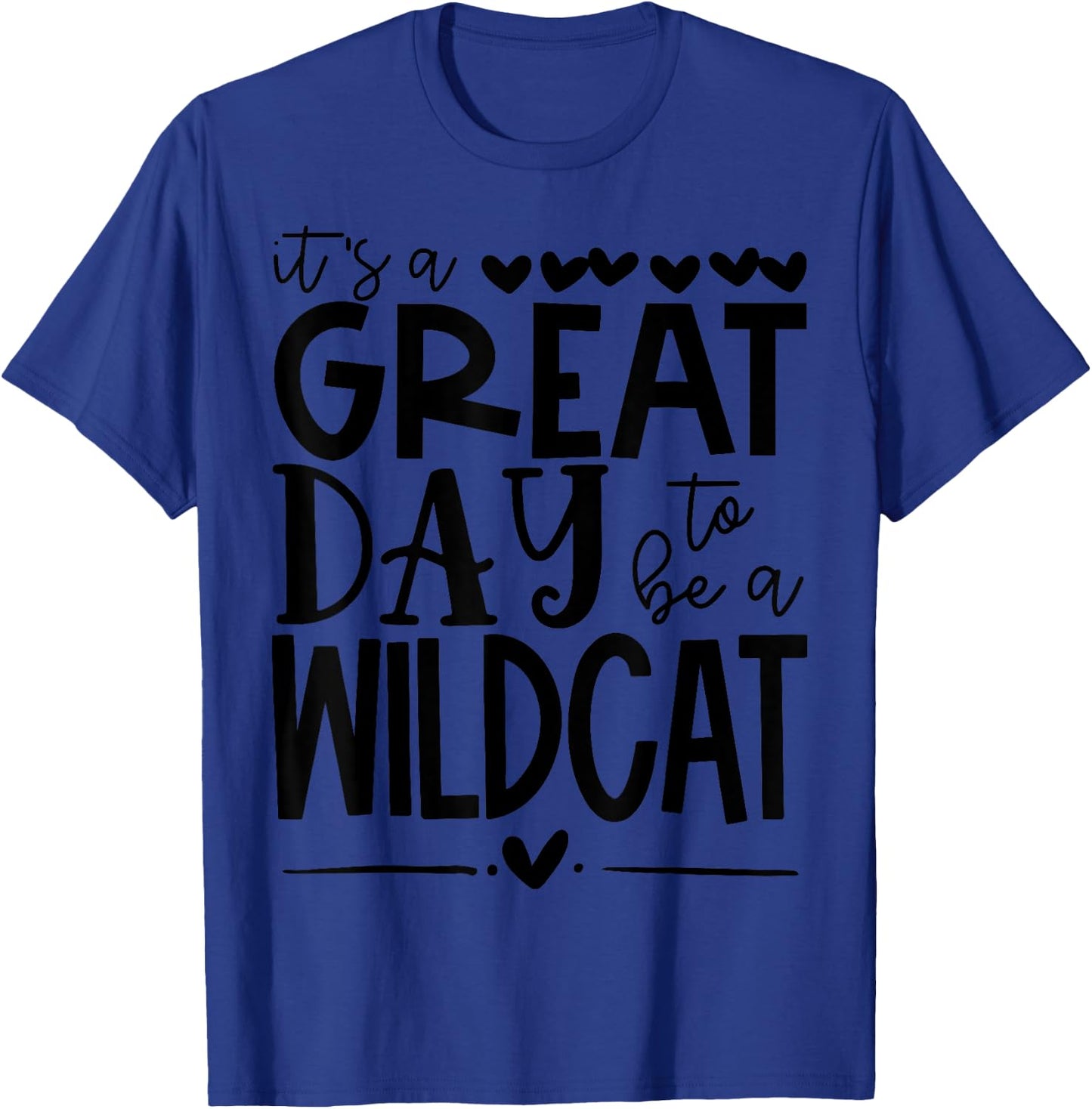 Wildcats School Sports Fan Team Spirit Great Day Women Kids T-Shirt - T-Shirt | Royal