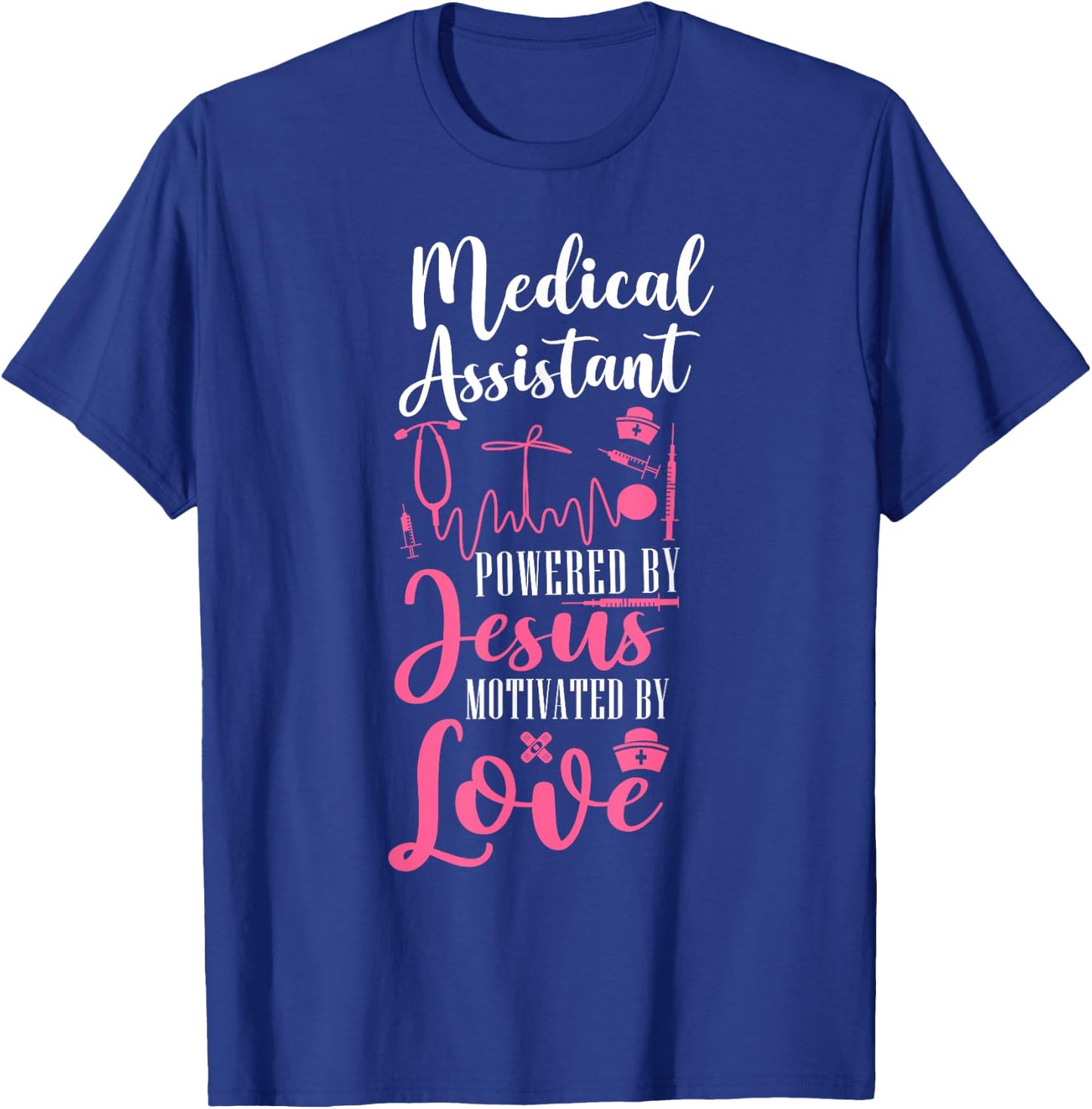 Certified Medical Assistant Jesus Faith CMA T-Shirt - T-Shirt | Royal