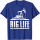 Funny Oil Rig Art Men Dad Oil Field Roughneck Rig Operator T-Shirt - T-Shirt | Royal