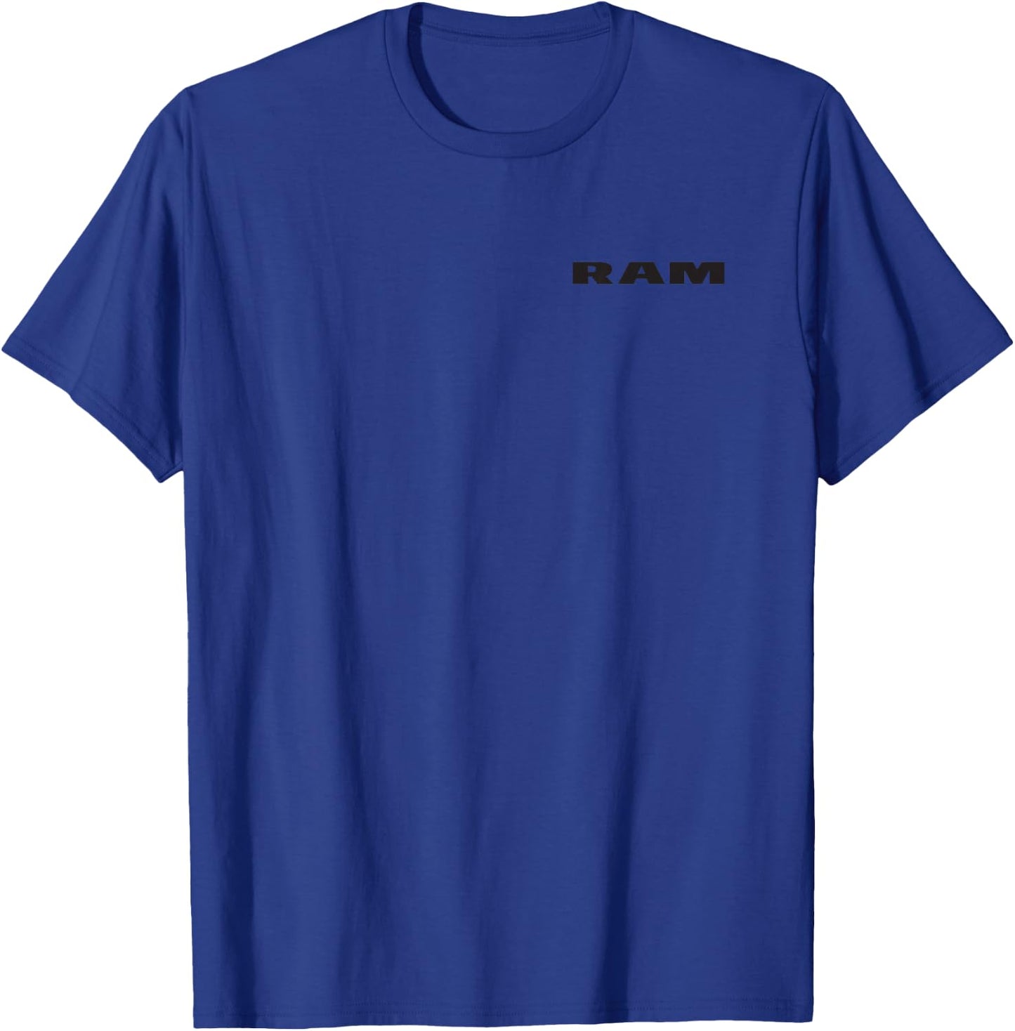 RAM Trucks Shield Flag (Front/Back Print) T-Shirt - T-Shirt | Royal