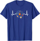 Astronomy Space Heartbeat Astrophysicist Astrophysics T-Shirt - T-Shirt | Royal