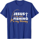 Jesus is my savior, fishing is my therapy religious apparel T-Shirt - T-Shirt | Royal