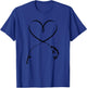 Heart Valentines Fishing Theme Men Dad Grandpa Him Boyfriend T-Shirt - T-Shirt | Royal