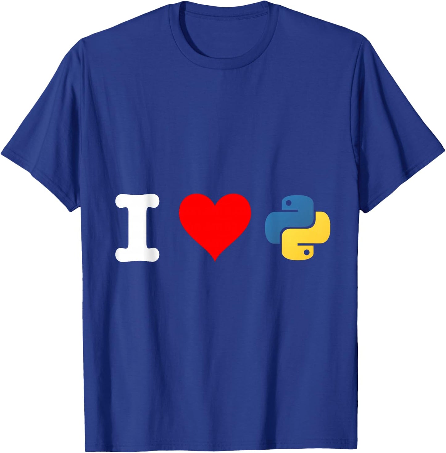 I Love Python Programming Language Design T-Shirt - T-Shirt | Royal