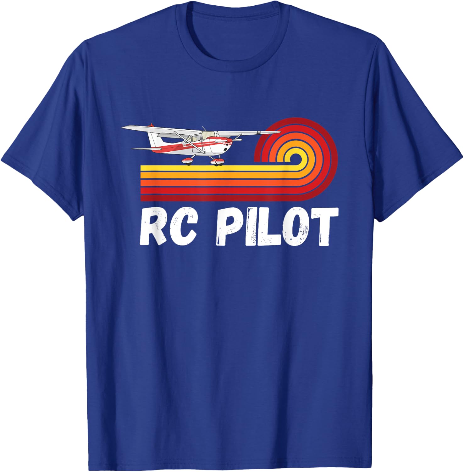 RC Pilot Model Retro Remote Control Plane Airplane Lover T-Shirt - T-Shirt | Royal