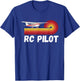 RC Pilot Model Retro Remote Control Plane Airplane Lover T-Shirt - T-Shirt | Royal