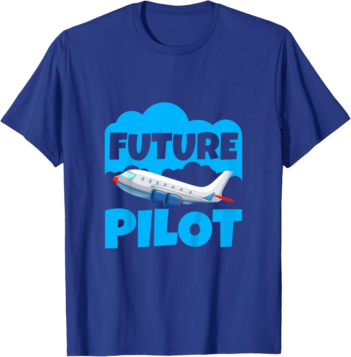 Kids Future Pilot of Airplanes, Toddler Boy Girl, Kid Pilot T-Shirt - T-Shirt | Royal