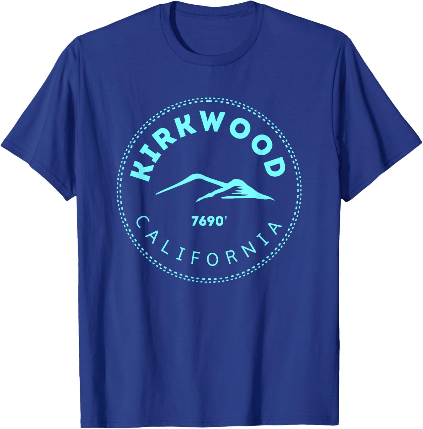 Kirkwood California Mountain Town - Elevated CA Skiing T-Shirt - T-Shirt | Royal