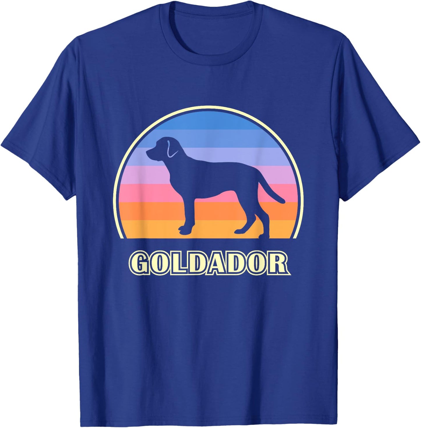 Goldador Vintage Sunset Dog Men Women Girls Kids T-Shirt - T-Shirt | Royal