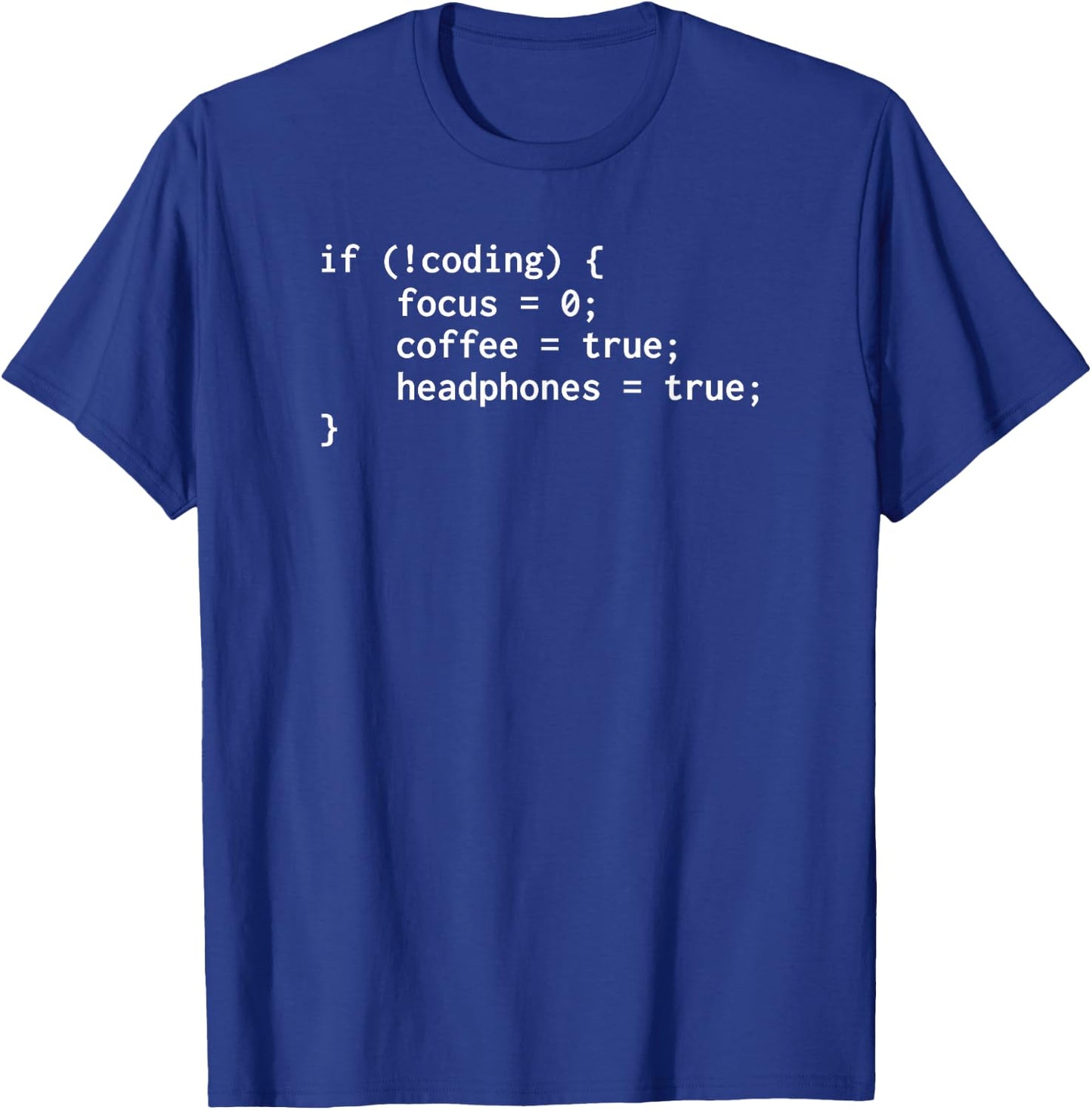 Computer Programmer Software Developer Headphones Love T-Shirt - T-Shirt | Royal