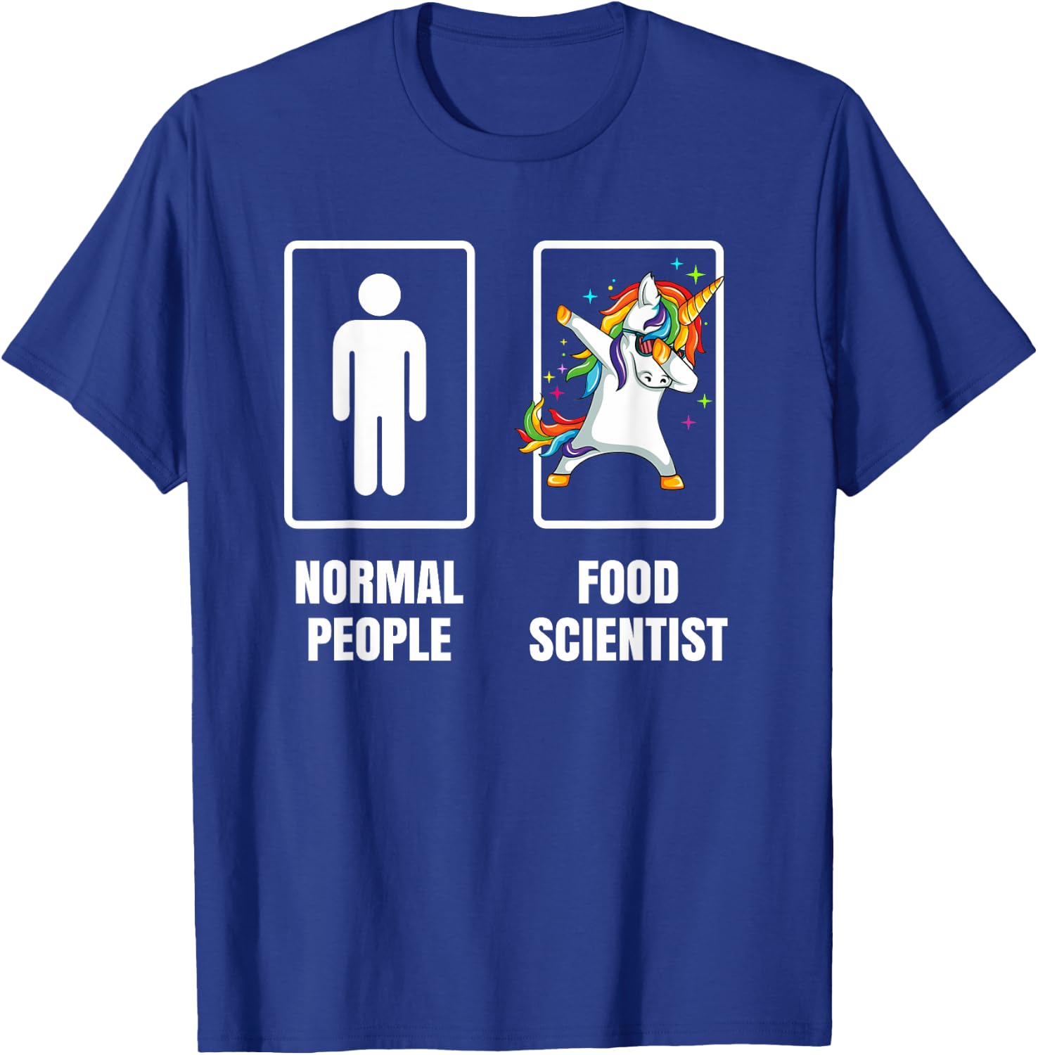 Dabbing Unicorn Food Scientist Science Microbiology Humor T-Shirt - T-Shirt | Royal