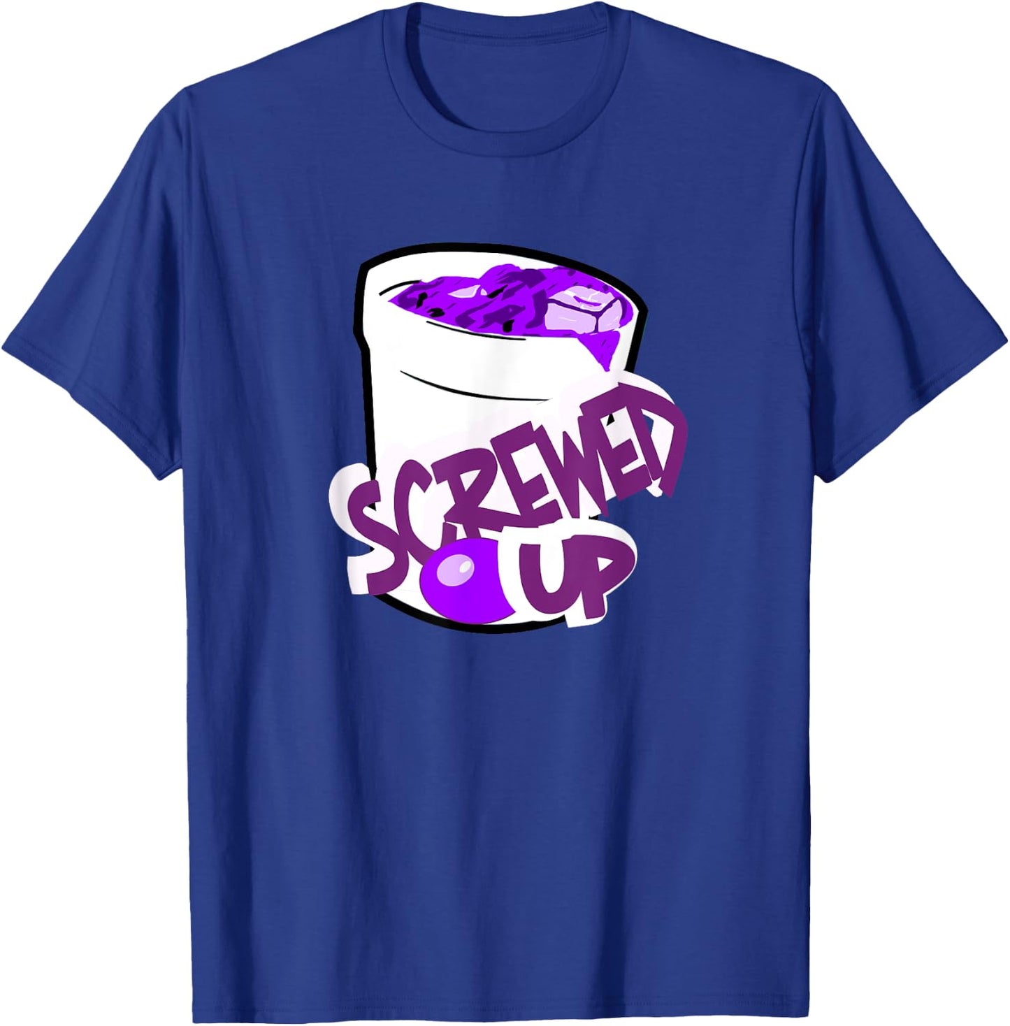 Codeine Sizzurp Screwed Up Lean Cough Syrup Promethazine T-Shirt - T-Shirt | Royal
