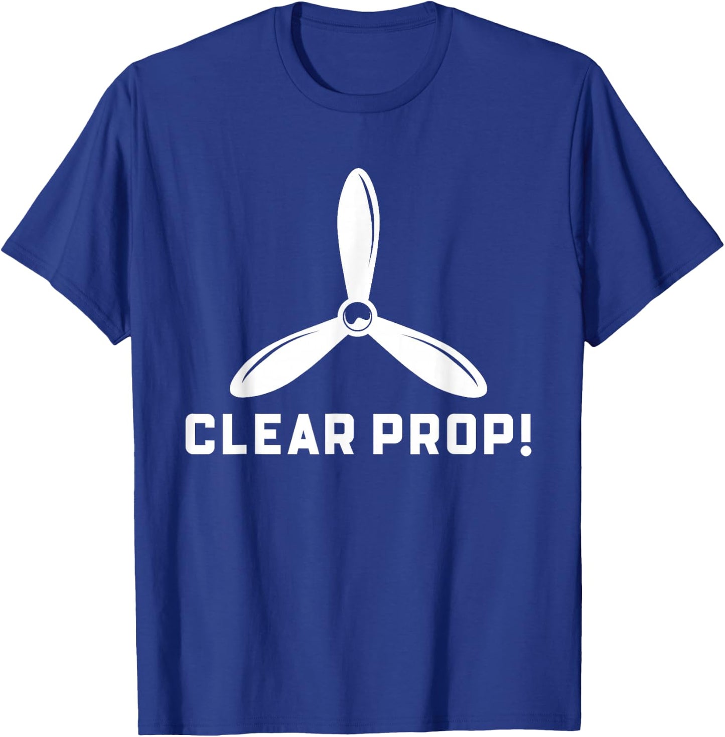 Clear Prop Airplane Aviation Funny Airplane Pilot T-Shirt - T-Shirt | Royal