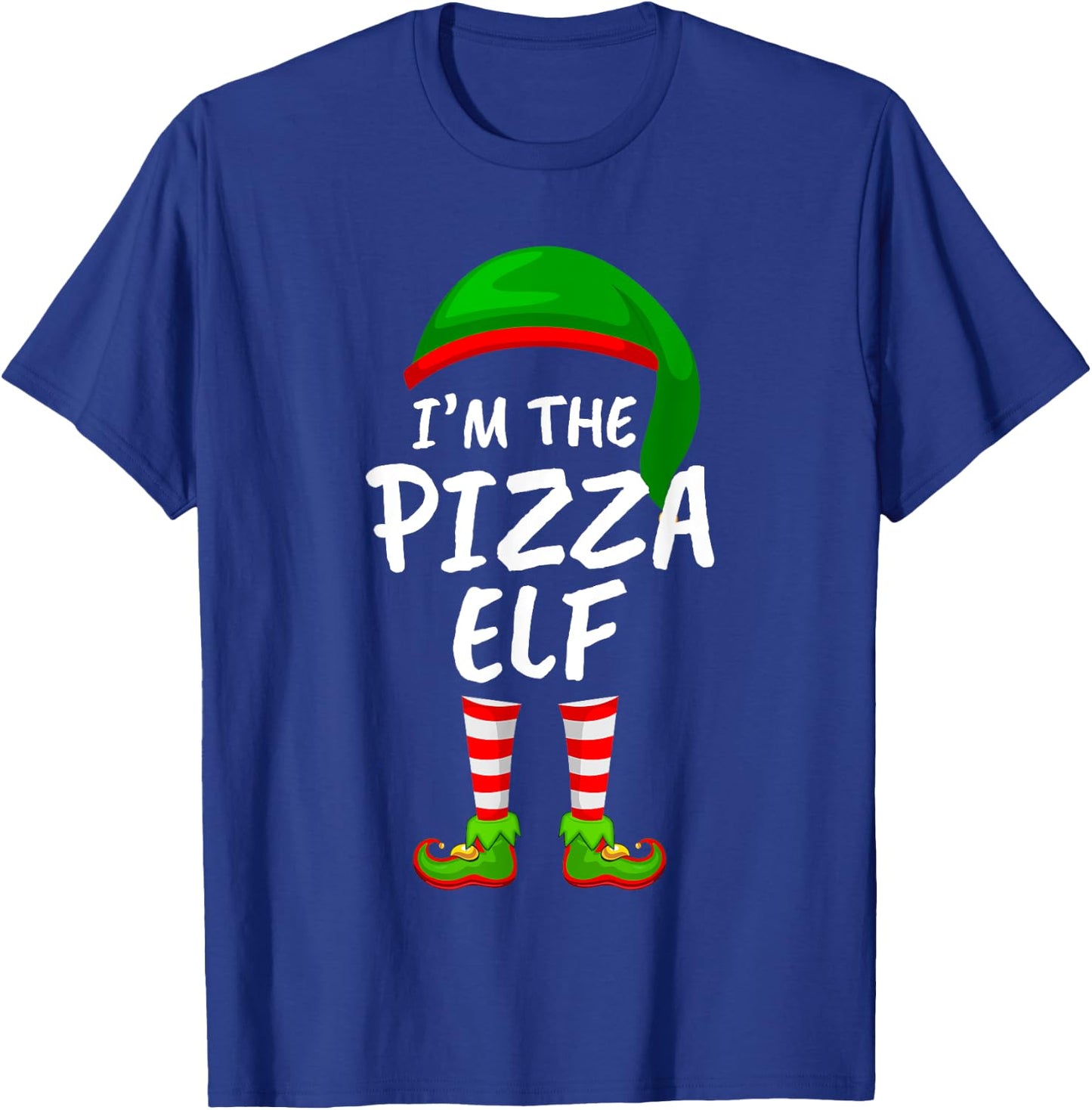 Matching Family Funny I'm The Pizza Elf Christmas T-Shirt - T-Shirt | Royal