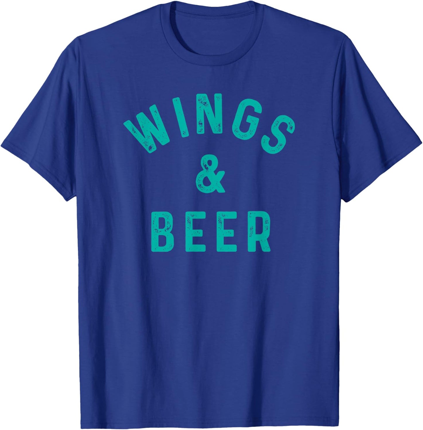 Wings & Beer Funny Buffalo Chicken and Beer Drinker T-Shirt - T-Shirt | Royal