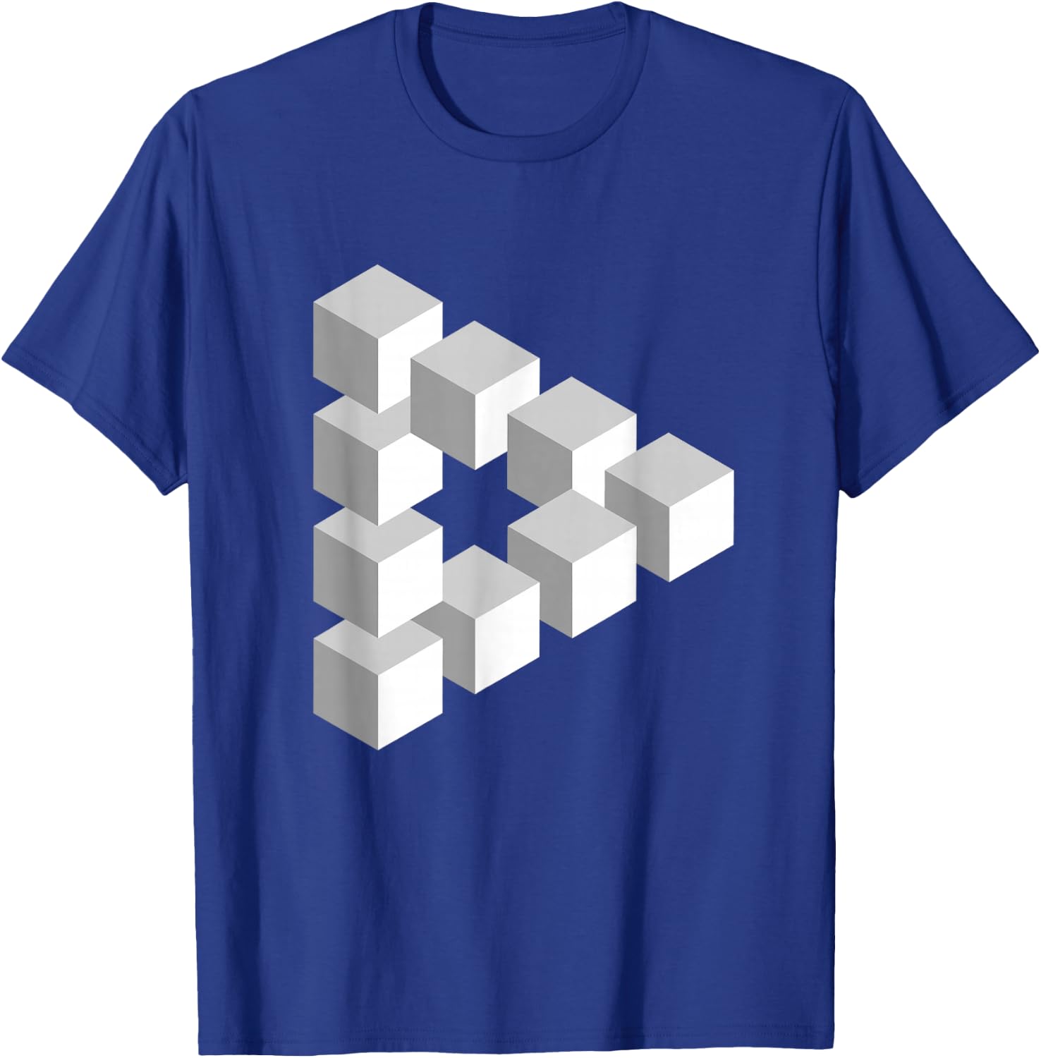 Optical Illusion Penrose Triangle T-Shirt - T-Shirt | Royal