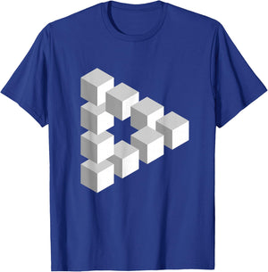 Optical Illusion Penrose Triangle T-Shirt - T-Shirt | Royal